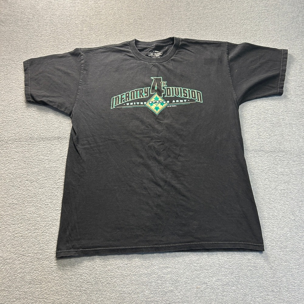 7.62 Design 4th Infantry Division Mechanized Graphic T-Shirt Mens Large Army USA